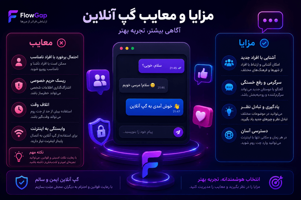 مزایا و معایب گپ آنلاین و چت روم فارسی