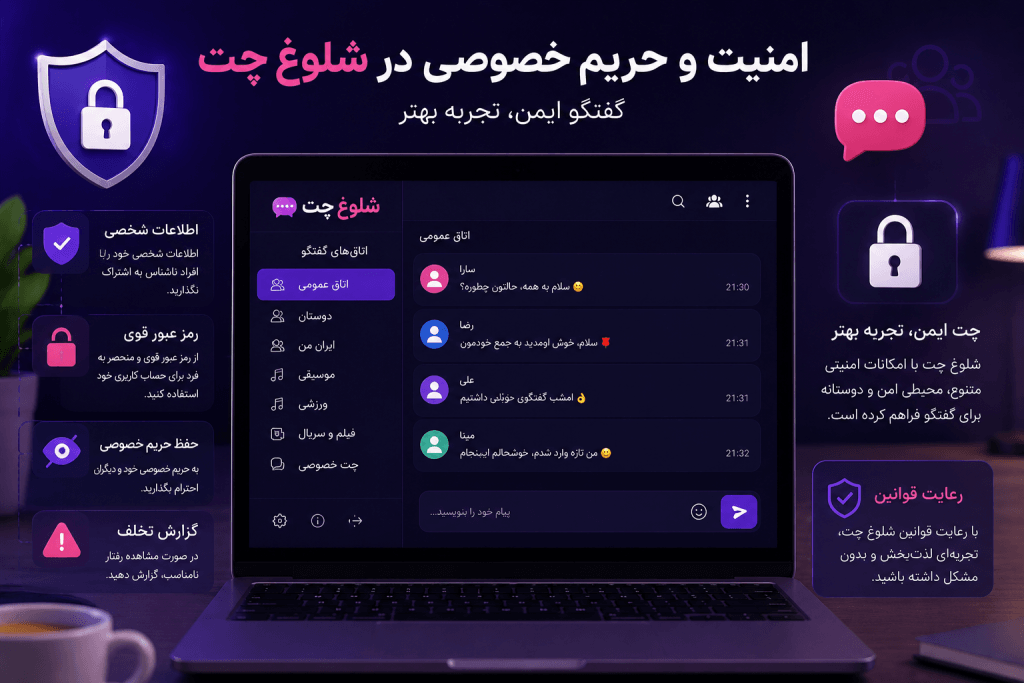 امنیت و حفظ حریم خصوصی در شلوغ چت